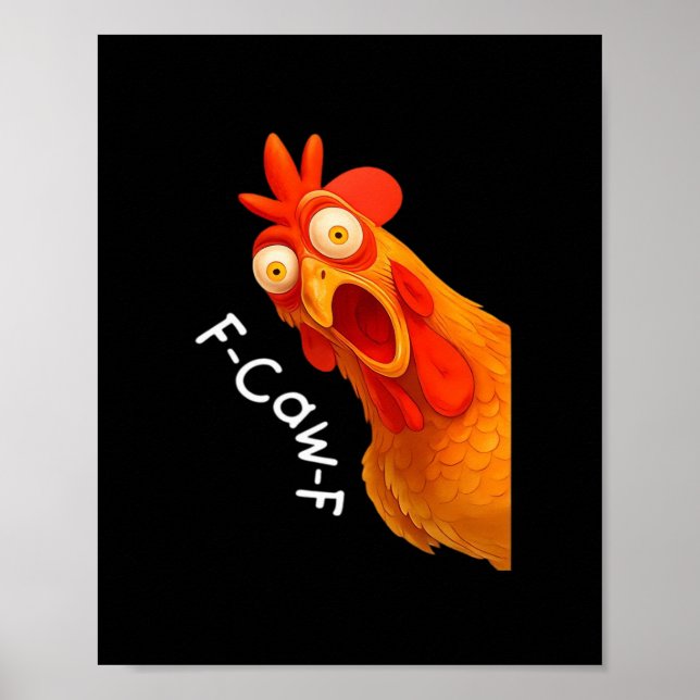 Gothic Humor Funny F-Caw-F Crow Poster (Front)