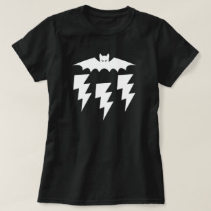 Gothic Industrial Bat Cat Lightning Storm T-Shirt