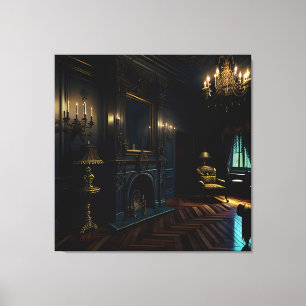 Gothic Inside Mansion 4 Canvas Print