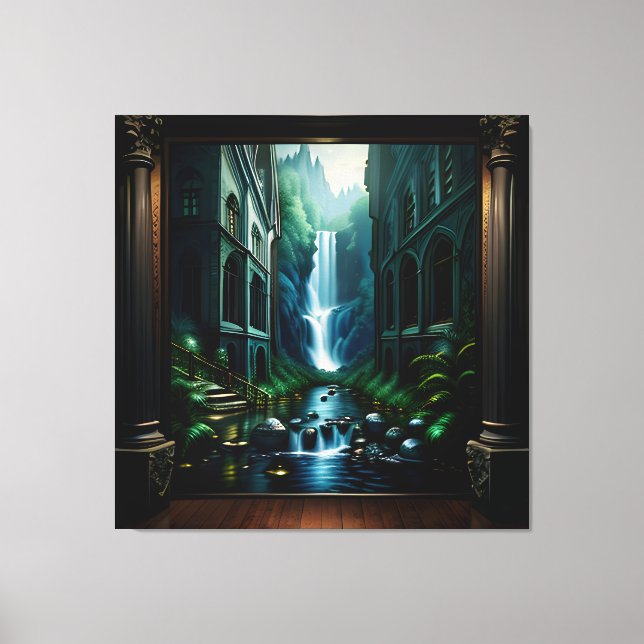 Gothic Inside Mansion Surreal 2 Canvas Print (Front)