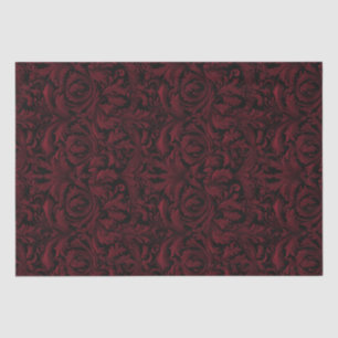 Gothic Jacquard Swirls Decoupage - Medium Red Tissue Paper