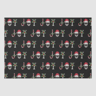 Gothic Joy Skull Christmas Holiday Tissue Paper