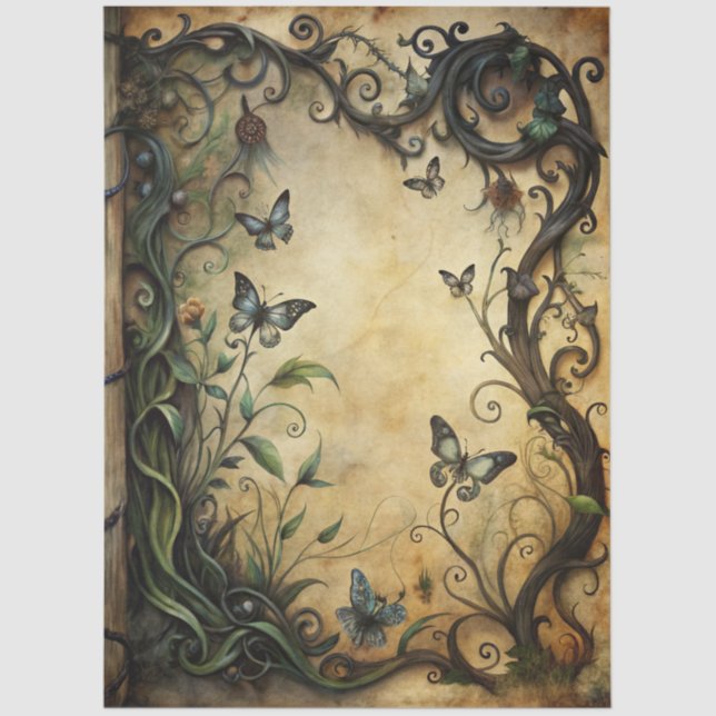 Gothic Junk Journal Series Design 15 Tissue Paper (Front)