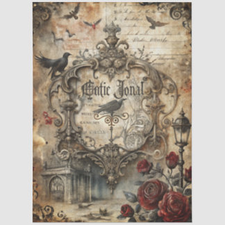 Gothic Junk Journal Series Design 16 Tissue Paper