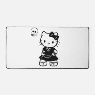 Gothic Kawaii Kitty – Emo Aesthetic Desk Mat