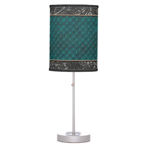 Gothic Killer Teal Table Lamp
