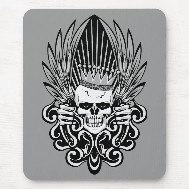 Gothic King Skull Mouse Pad (Front)