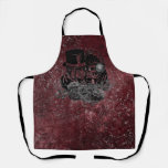 Gothic Kissing Skulls Couple And Blood Red Eternal Apron