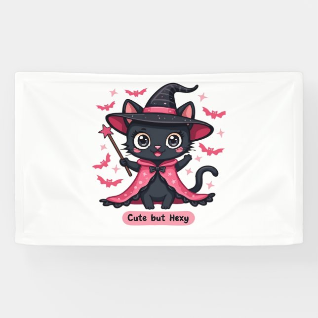Gothic kitten in pink – sweet, but bewitched Overs Banner (Horizontal)