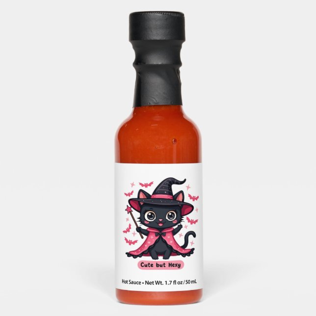 Gothic kitten in pink � sweet, but bewitched Overs Hot Sauces (Front)