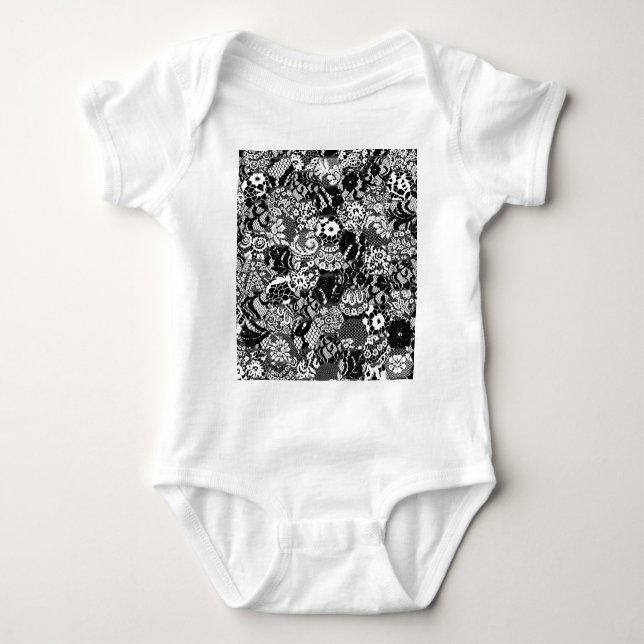 gothic lace baby bodysuit (Front)