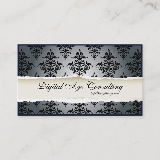 Gothic Lace Filigree Business Card (Front)