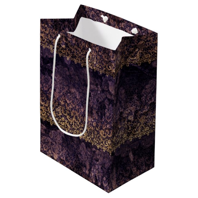 Gothic Lace  Medium Gift Bag (Front Angled)