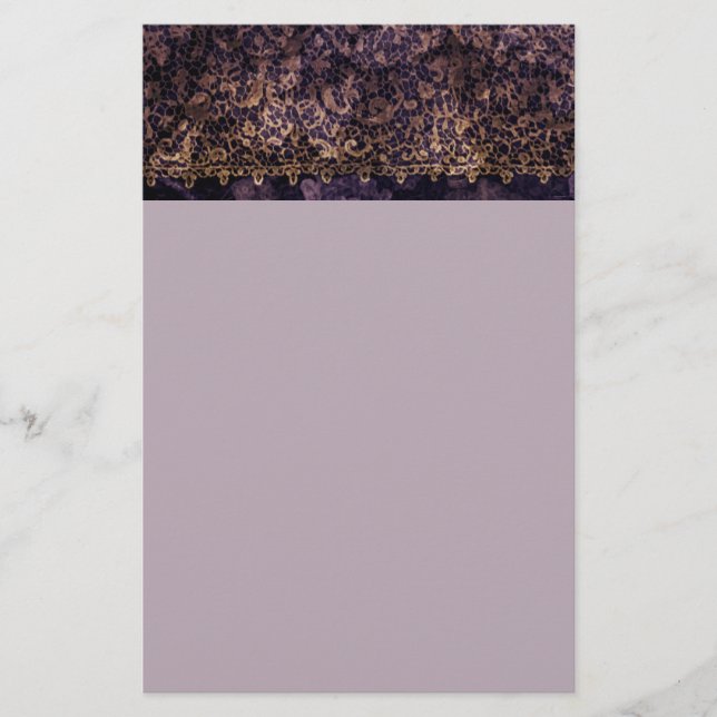 Gothic Lace  Stationery (Front)