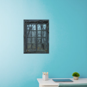 Gothic Landscape Window View Wall Decal