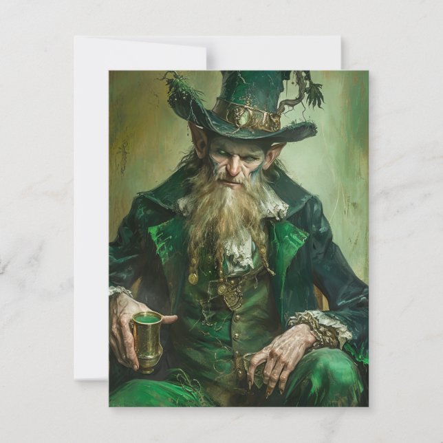 Gothic Leprechaun Note Card (Front)