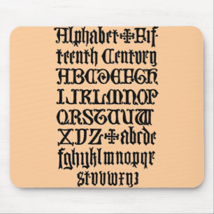 Gothic Letters Mouse Pad