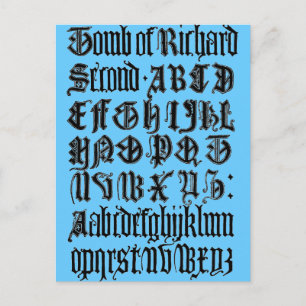 Gothic Letters Postcard