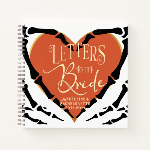 Gothic Letters To The Bride Bachelorette Guestbook Notebook