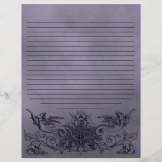 Gothic Light Purple Dragon Alchemy Spell Page