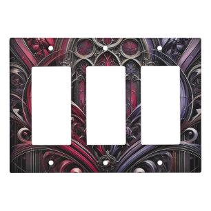 Gothic Light Switch Cover – Triple Plate
