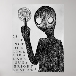 Gothic Line Art Original Design Dark Shadows Poster