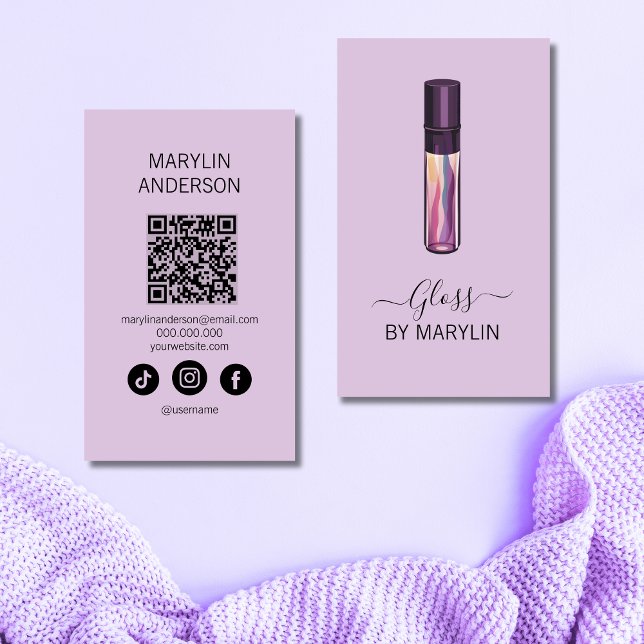 Gothic Lip Gloss Bottle Small  Business Card (Creator Uploaded)