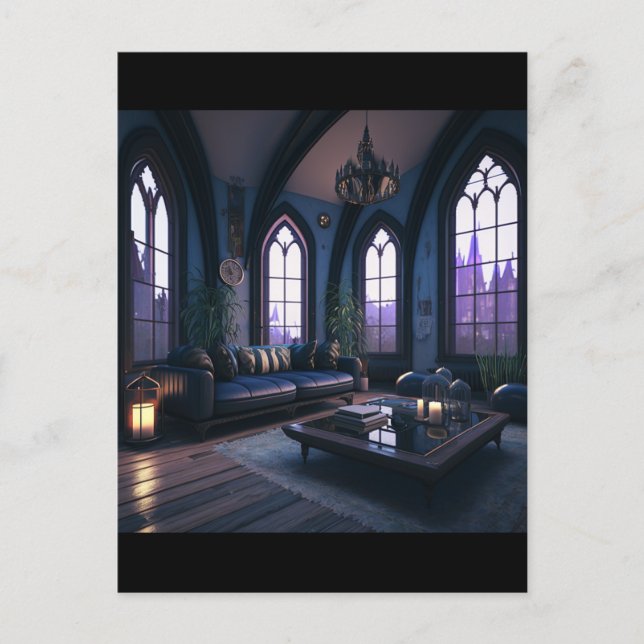 Gothic living room postcard (Front)