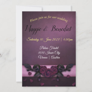 Gothic look wedding invitation. Customizable. Invitation