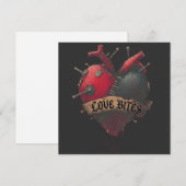 Gothic "Love Bites" Anatomical Heart Illustration (Front/Back)