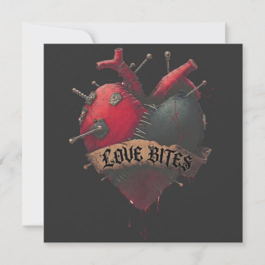 Gothic "Love Bites" Anatomical Heart Illustration (Front)