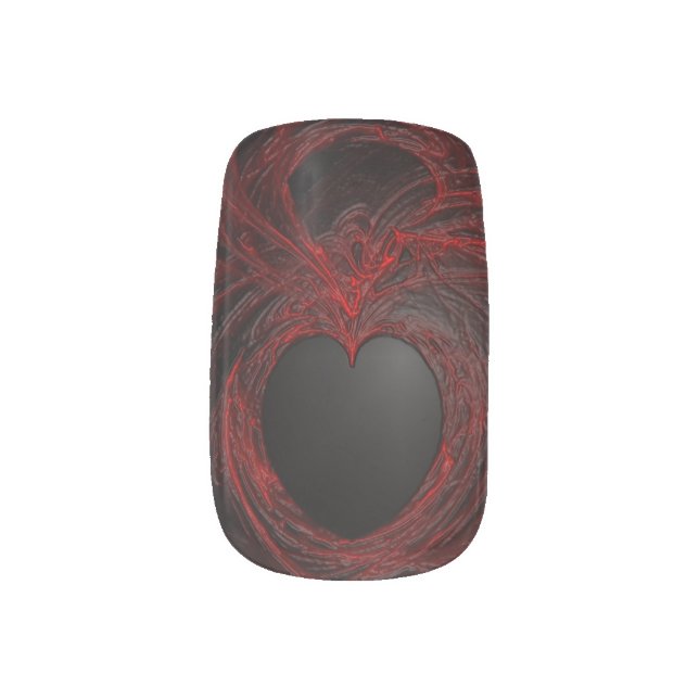 Gothic Love Forever Minx Nail Art (Left Thumb)