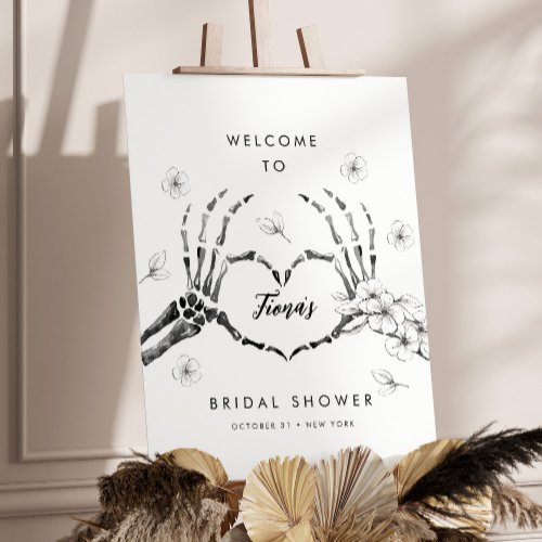 Gothic Love Halloween Bridal Shower Welcome Foam Board