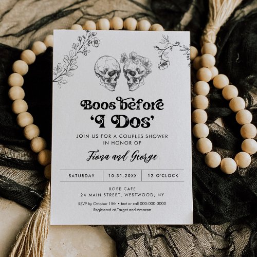 Gothic Love Halloween Couples Shower Invitation