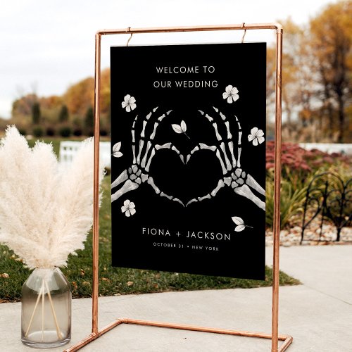 Gothic Love Halloween Wedding Welcome Foam Board