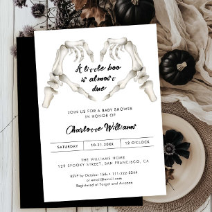 Gothic Love Heart Halloween Baby Shower Invitation