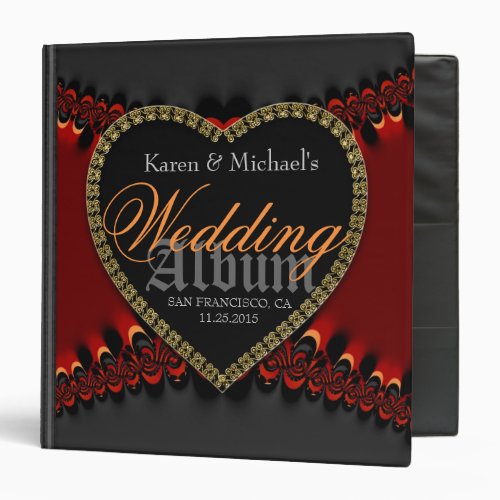 Gothic Love RedBlack Wedding Album Binder