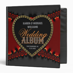 Gothic Love Red+Black Wedding Album Binder