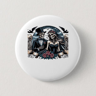 Gothic Love Till Death Do Us Part Romantic Style Button