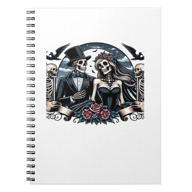 Gothic Love Till Death Do Us Part Romantic Style Notebook (Front)