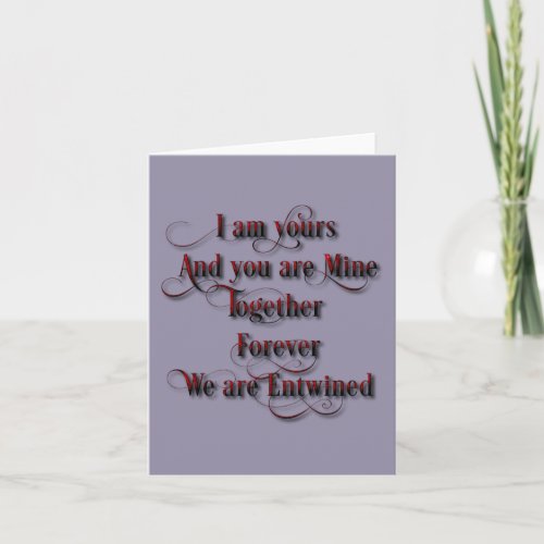 Gothic Love Vows Card