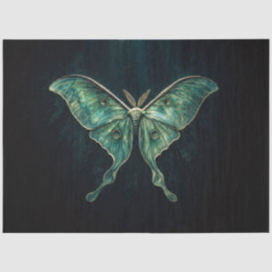 Gothic Lunar Moth Ephemera Decoupage Tissue Paper