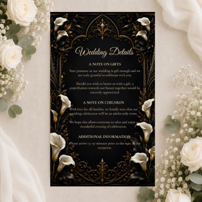 Gothic Luxury Wedding  Enclosure Card (Creator Uploaded)
