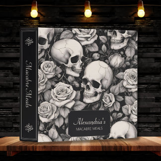 Gothic Macabre Meals Recipe 3 Ring Binder