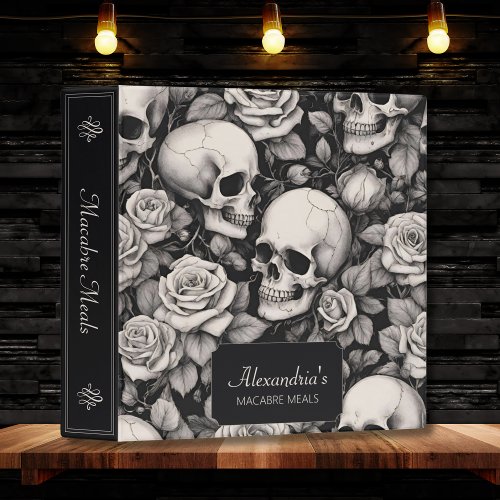 Gothic Macabre Meals Recipe  3 Ring Binder
