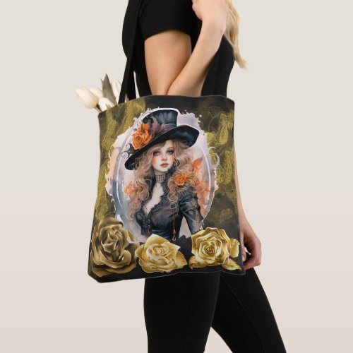 Gothic Magicien Girl Tote Bag