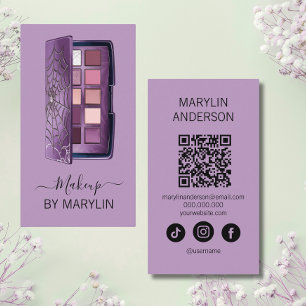 Gothic Makeup Eyeshadow Palette QR Code Scannable Business Card