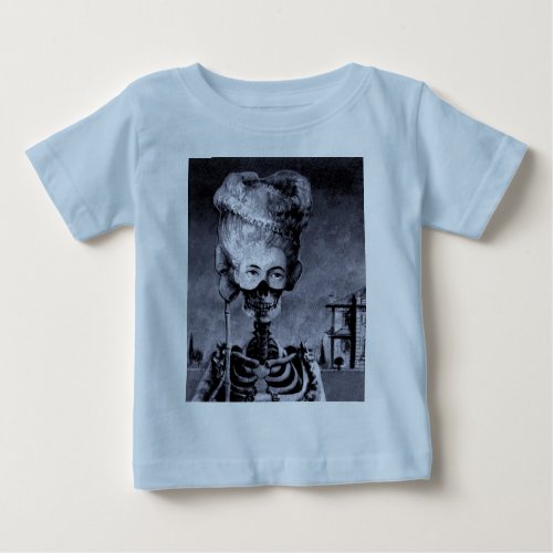 Gothic Masked Halloween Skeleton Baby T_Shirt