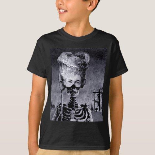 Gothic Masked Halloween Skeleton T_Shirt