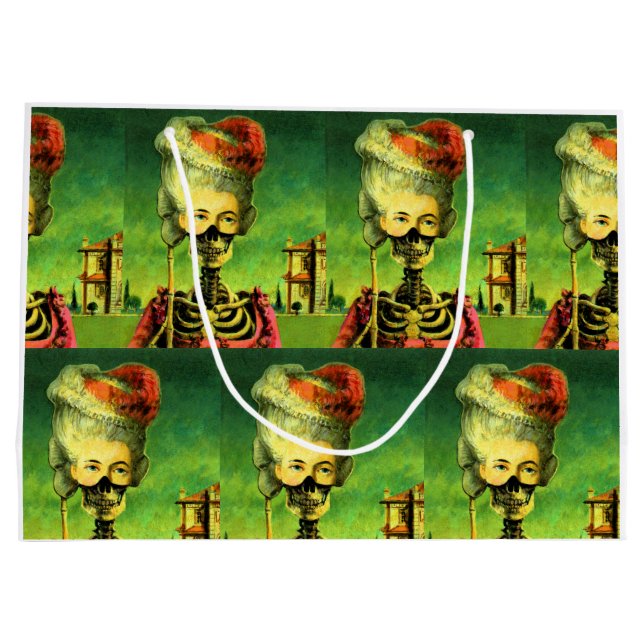 Gothic Masked Skeleton Large Gift Bag (Back)